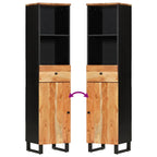 Mueble de baño madera maciza de acacia 38x33x160 cm