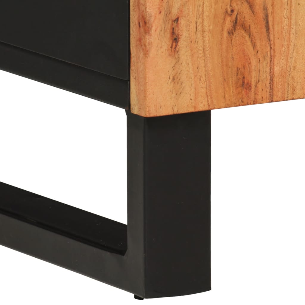 Mueble de baño madera maciza de acacia 38x33x160 cm