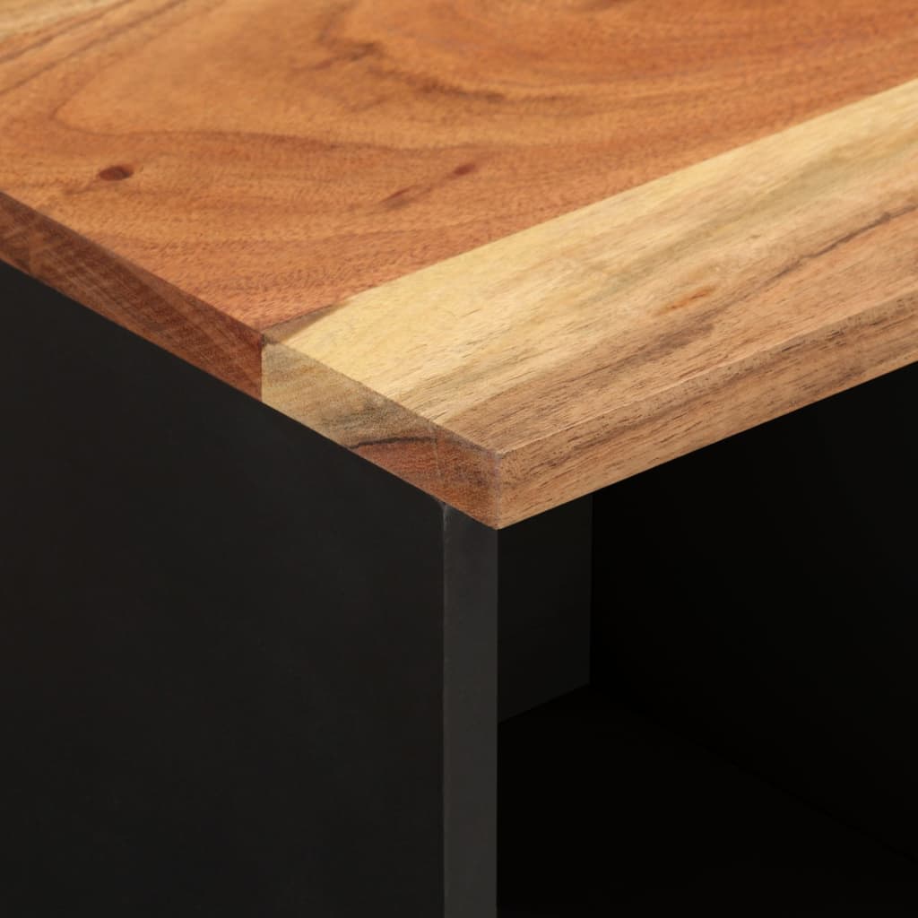 Mueble de baño madera maciza de acacia 38x33x160 cm