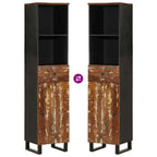Mueble de baño madera maciza reciclada 38x33x160 cm