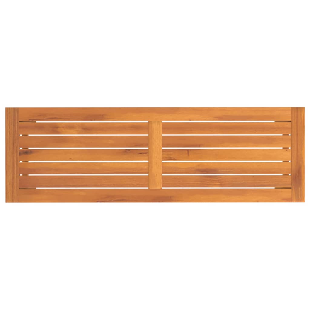 Solid acacia wood garden bench 110x35x45 cm