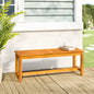 Banco de jardín madera maciza de acacia 110x35x45 cm