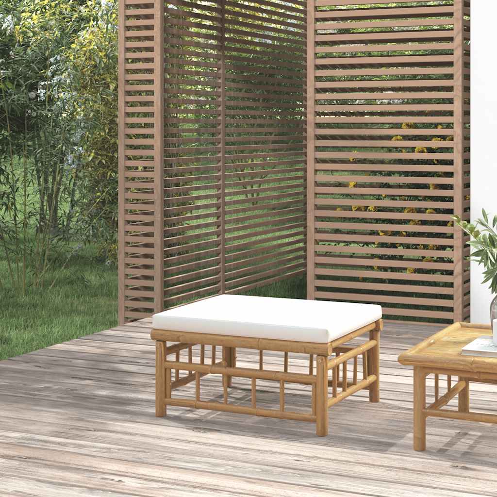 Mesa de centro de jardín bambú 100x55x33 cm