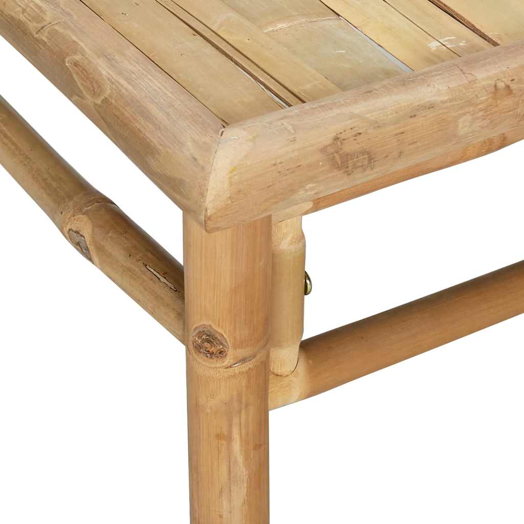 Set de muebles de jardín 3 piezas bambú con cojines gris oscuro