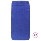 Toallas de playa 2 uds tela azul klein 400 g/m² 60x135 cm