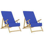 Toallas de playa 2 uds tela azul klein 400 g/m² 60x135 cm