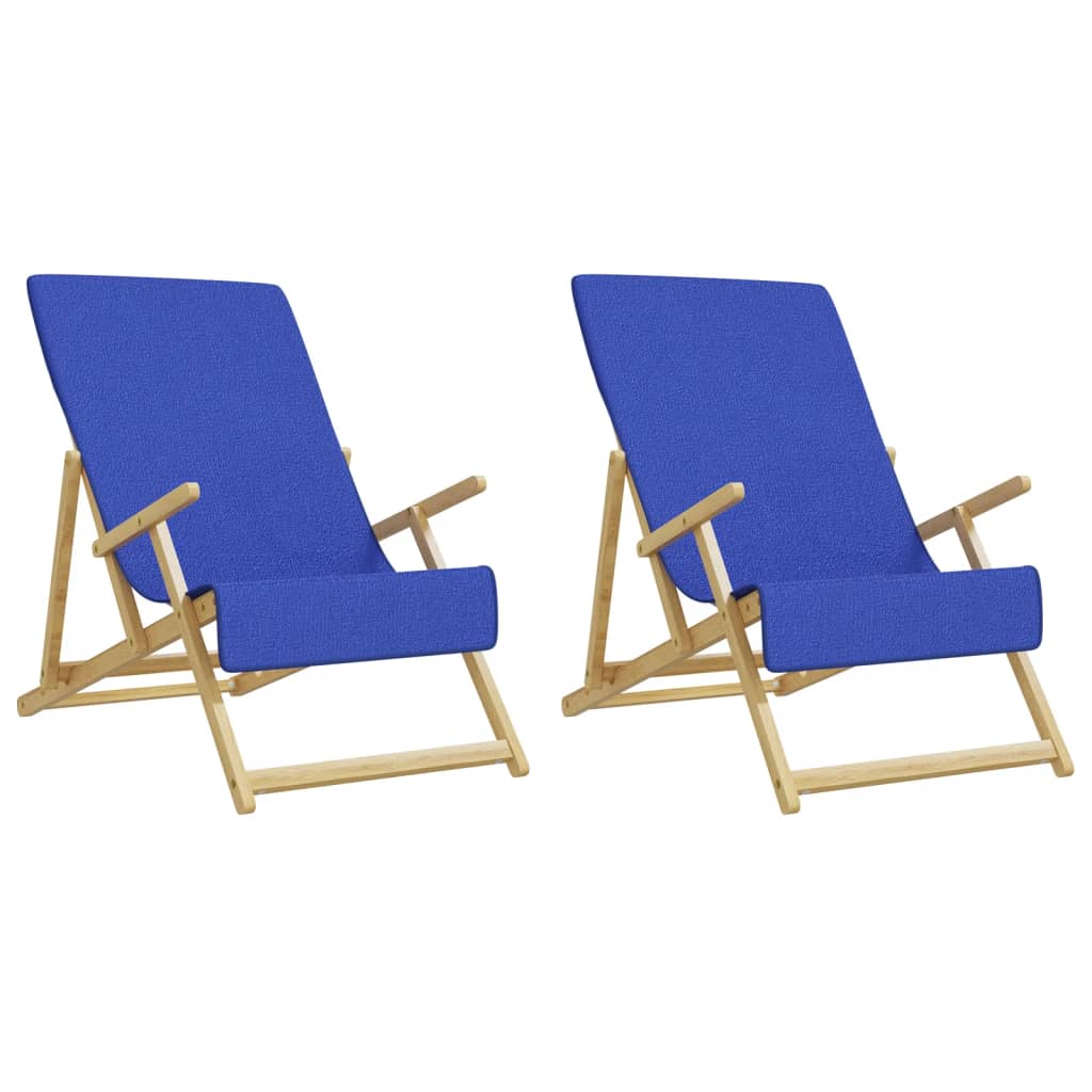 Toallas de playa 2 uds tela azul klein 400 g/m² 60x135 cm