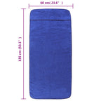 Toallas de playa 2 uds tela azul klein 400 g/m² 60x135 cm