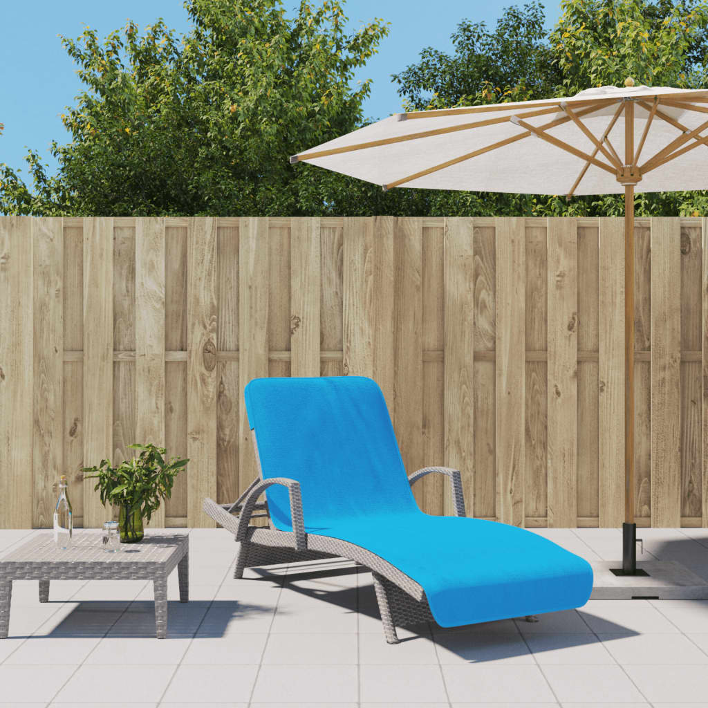 Toallas de playa 2 uds tela azul klein 400 g/m² 60x135 cm