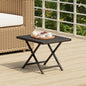 Mesa plegable ratán sintético gris 45x35x32 cm