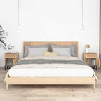 Mesitas noche 2 uds hierro y madera contrachapada 40x30x55,5 cm