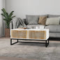 Mesa de centro hierro y madera contrachapada 80x40x35 cm