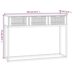 Mesa consola hierro y madera contrachapada 105x30x75 cm