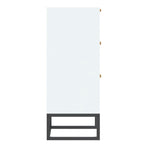 Aparador de madera contrachapada blanco 60x30x75 cm