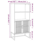 Aparador alto madera contrachapada 60x35x125 cm