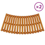 Peldaños para bañera de hidromasaje 2 uds madera maciza acacia
