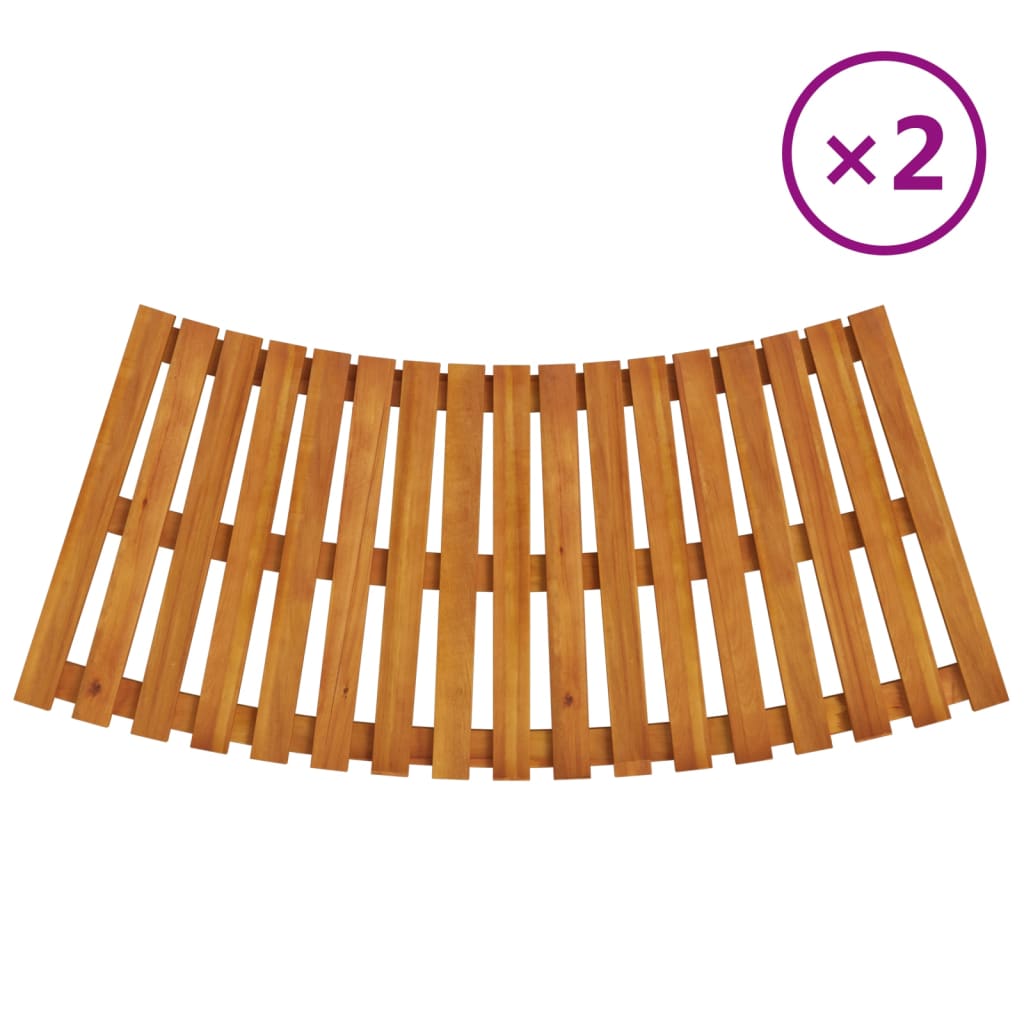 Peldaños para bañera de hidromasaje 2 uds madera maciza acacia