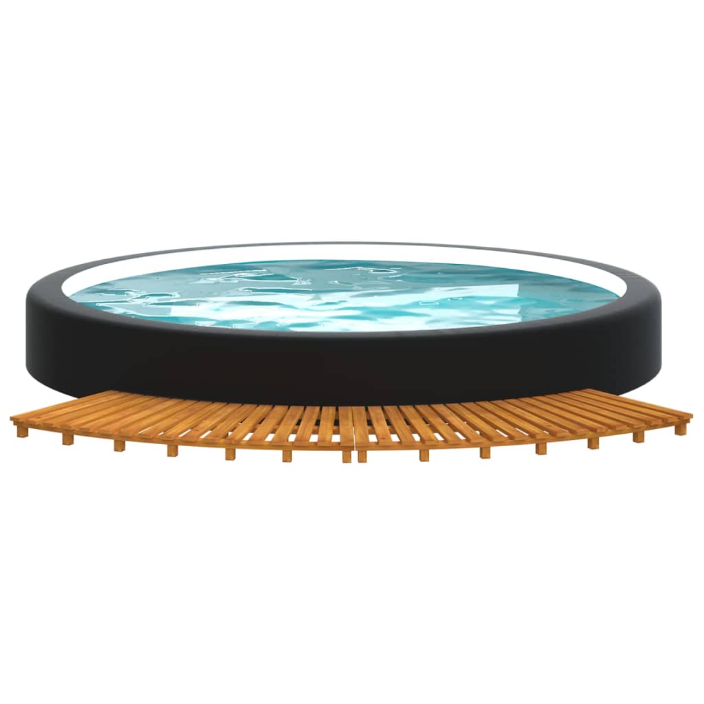 Peldaños para bañera de hidromasaje 2 uds madera maciza acacia