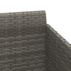 Tumbona con cojines ratán sintético gris 182x118x63 cm