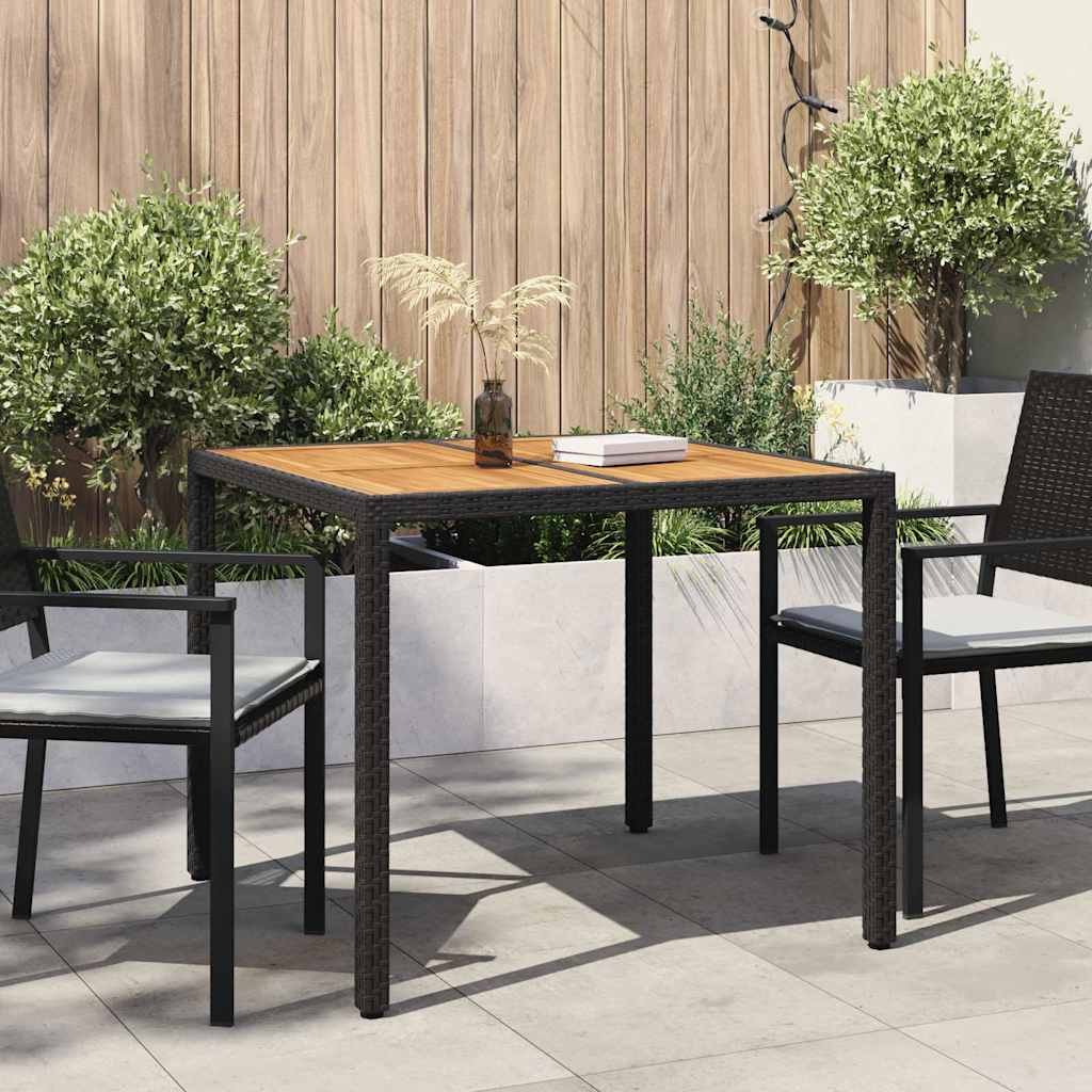 Gray Garden Table 150 x 90 x 75 cm synthetic rattan