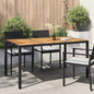 Mesa de Jardín Gris 150 x 90 x 75 cm ratán sintético