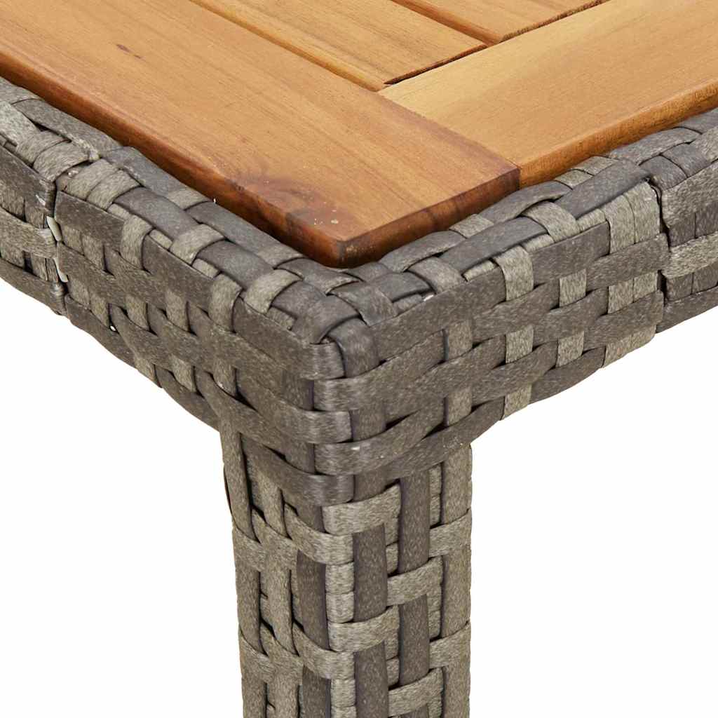 Mesa de Jardín Gris 150 x 90 x 75 cm ratán sintético