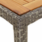 Mesa de Jardín Gris 150 x 90 x 75 cm ratán sintético
