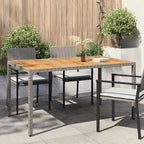Mesa de Jardín Gris 150 x 90 x 75 cm ratán sintético