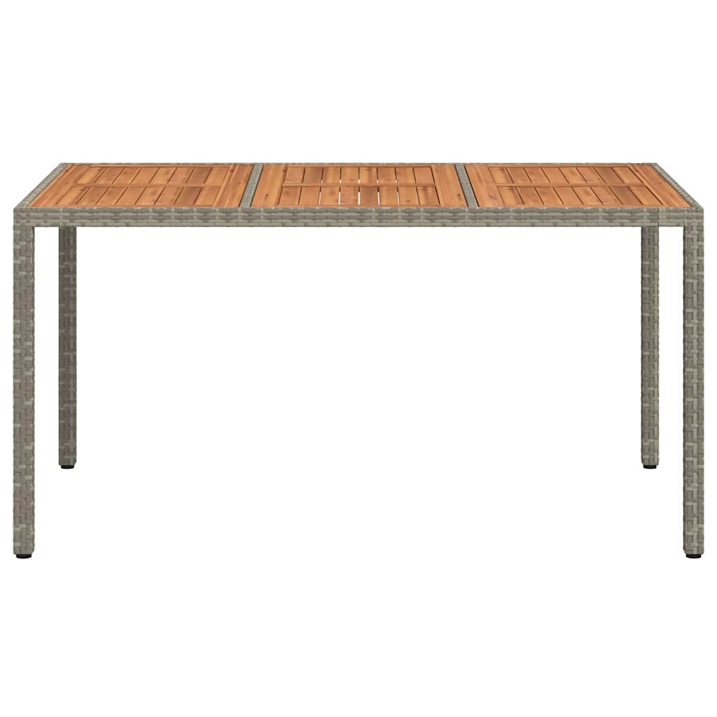 Mesa de Jardín Gris 150 x 90 x 75 cm ratán sintético