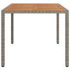 Mesa de Jardín Gris 150 x 90 x 75 cm ratán sintético