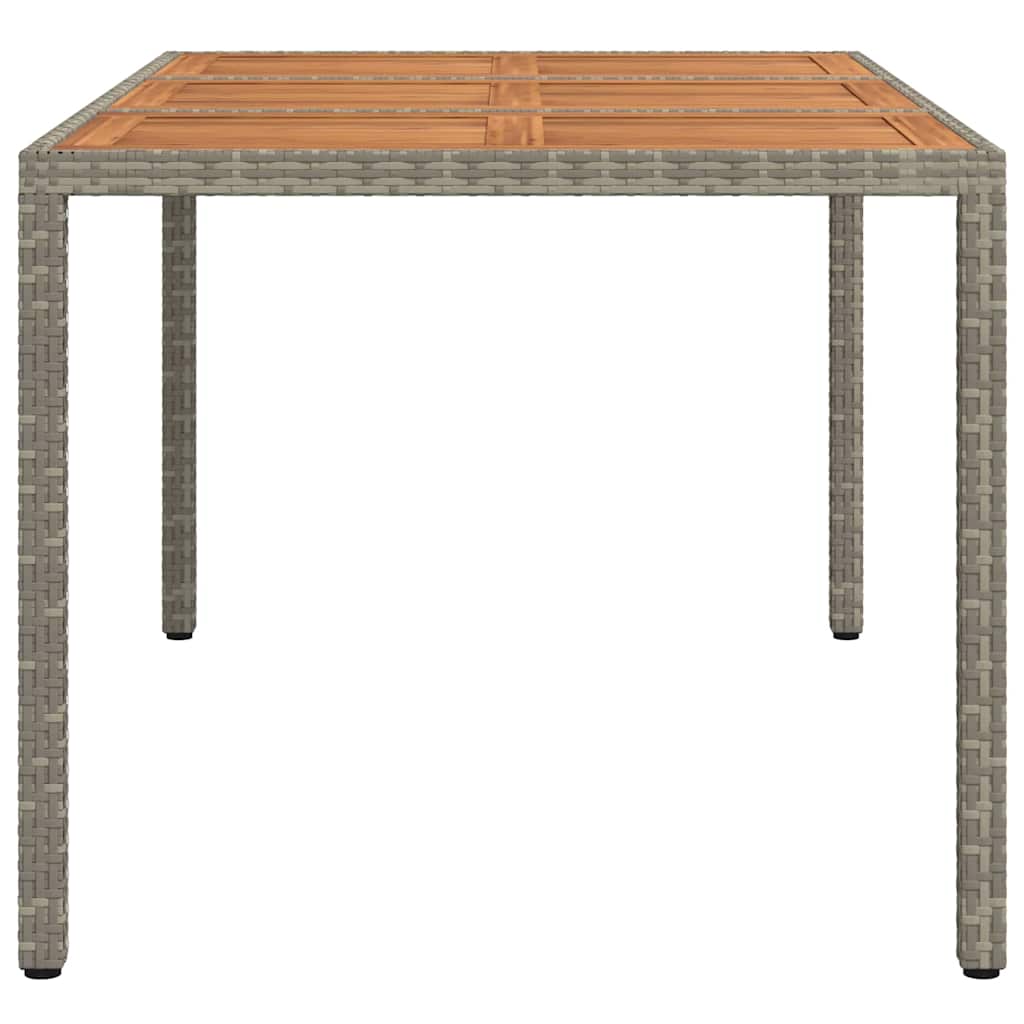 Mesa de Jardín Gris 150 x 90 x 75 cm ratán sintético