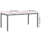 Mesa de Jardín 190 x 90 x 75 cm ratán sintético