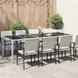 Mesa jardín vidrio templado ratán sintético blanco 250x100x75cm