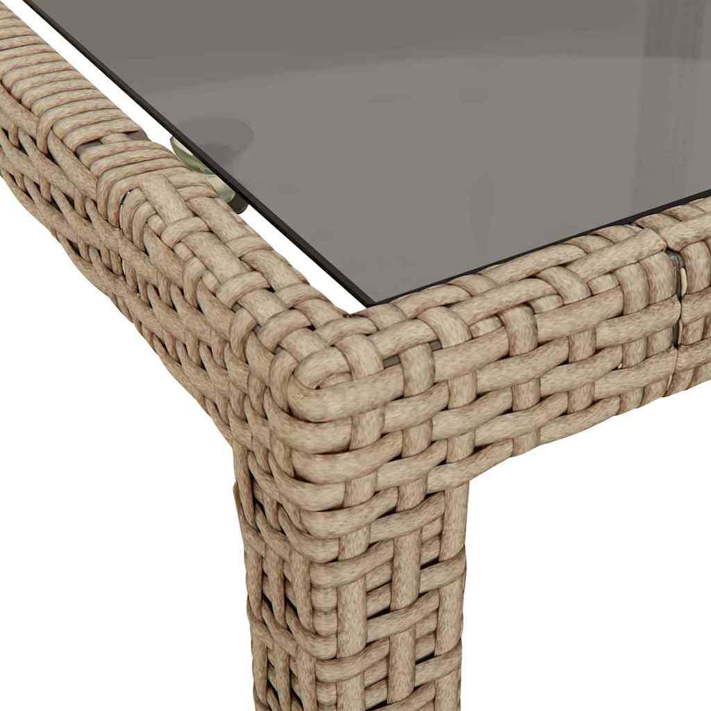 Mesa de Jardín Beige 250 x 100 x 75 cm ratán sintético