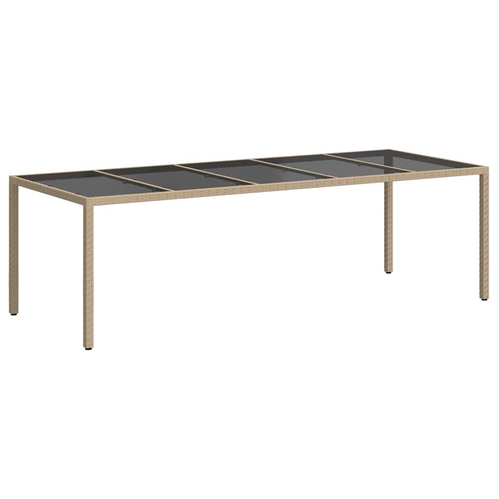 Mesa de Jardín Beige 250 x 100 x 75 cm ratán sintético