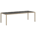 Mesa de Jardín Beige 250 x 100 x 75 cm ratán sintético