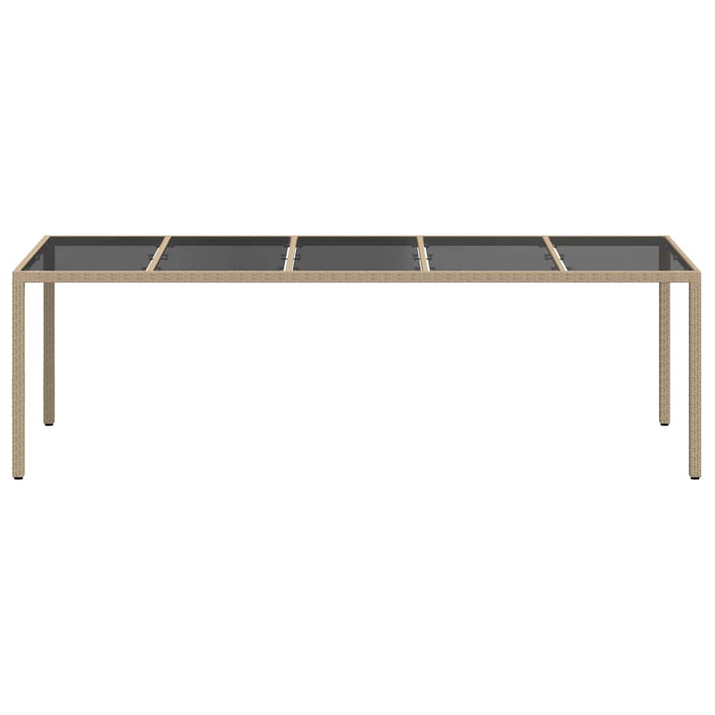 Mesa de Jardín Beige 250 x 100 x 75 cm ratán sintético