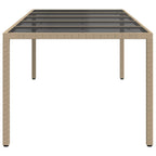 Mesa de Jardín Beige 250 x 100 x 75 cm ratán sintético