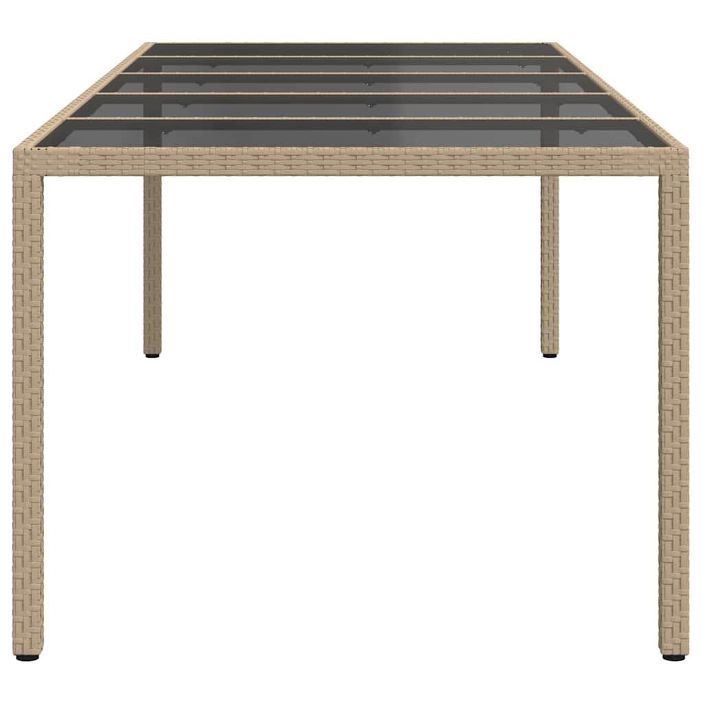 Mesa de Jardín Beige 250 x 100 x 75 cm ratán sintético