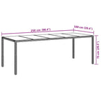 Mesa de Jardín Beige 250 x 100 x 75 cm ratán sintético