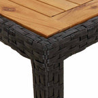 Mesa de Jardín Negro 250 x 100 x 75 cm ratán sintético