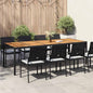 Mesa de Jardín Negro 250 x 100 x 75 cm ratán sintético