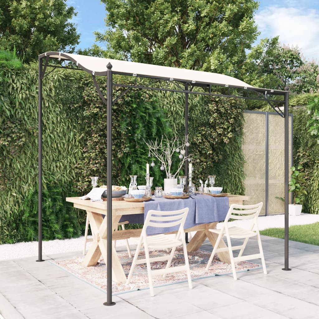 Carpa acero y tela beige 3x3 m