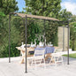 Carpa acero y tela beige 3x3 m