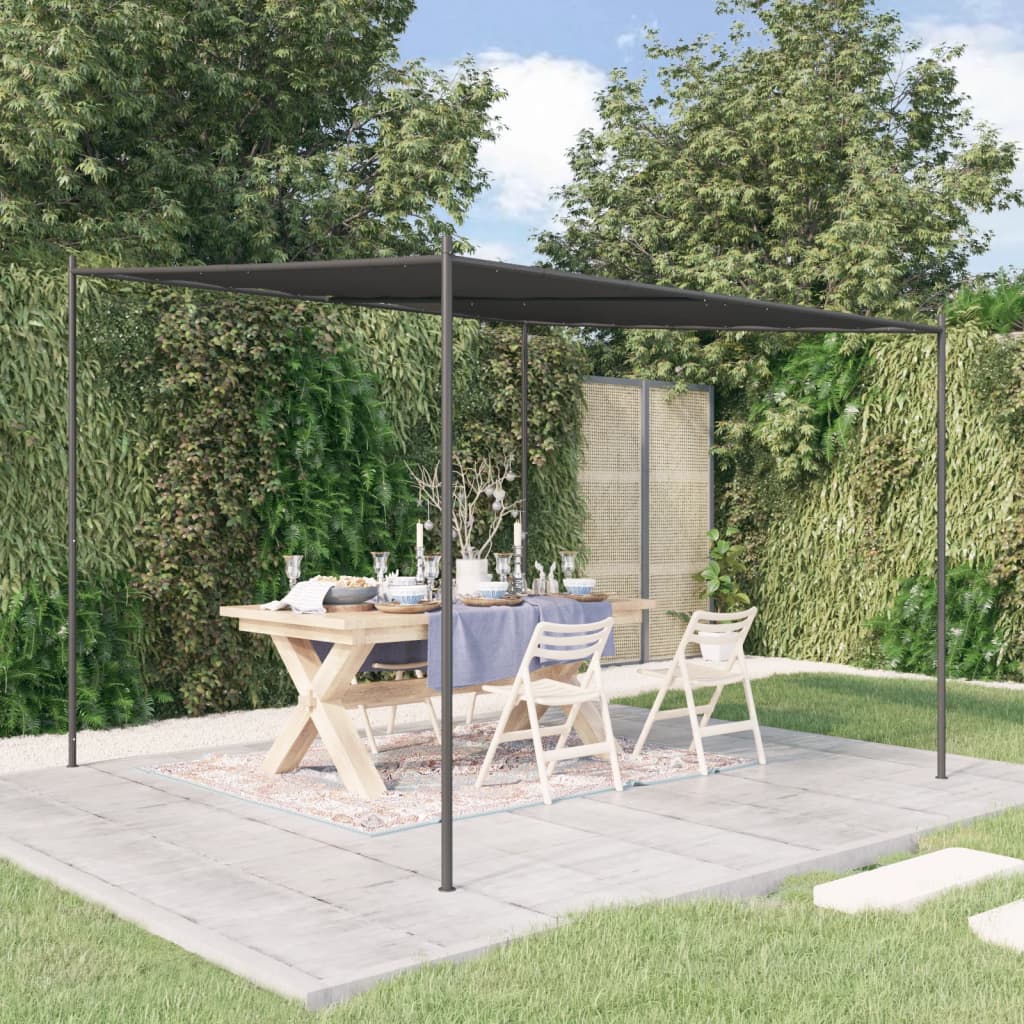 Cenador acero y tela beige 3x3 m 180 g/m²