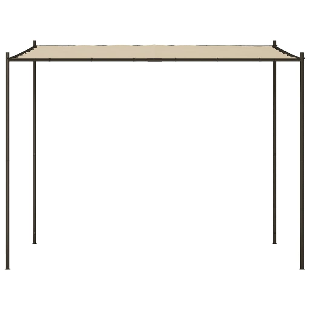 Cenador acero y tela beige 3x3 m 180 g/m²