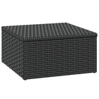 Conjunto de muebles de jardín ratán sintético negro