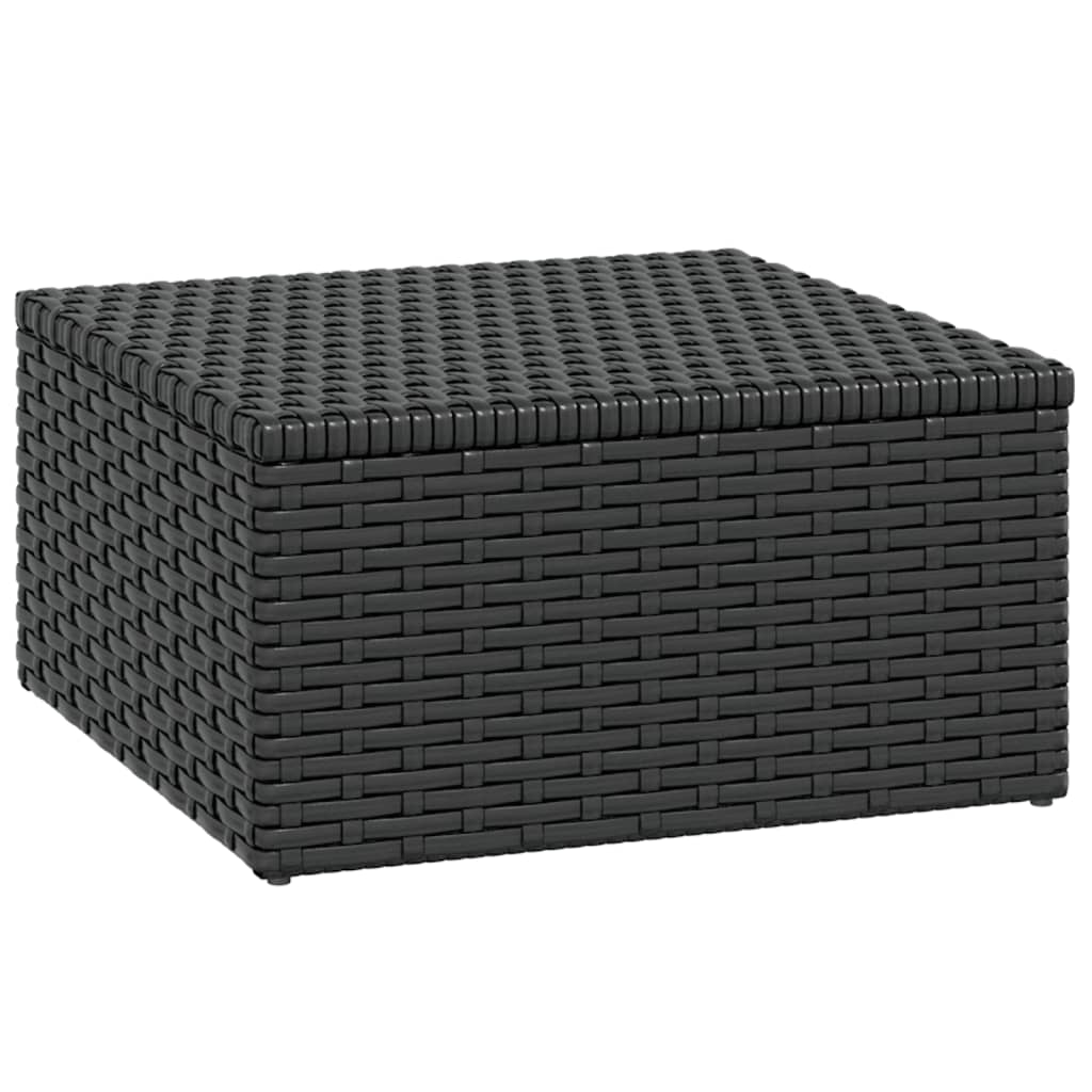 Conjunto de muebles de jardín ratán sintético negro