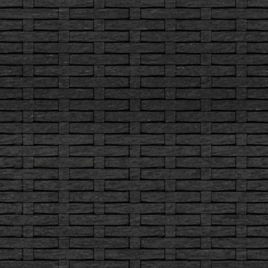 Conjunto de muebles de jardín ratán sintético negro