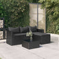 Outdoor synthetic black rattan furniture set